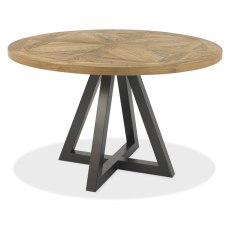 Indus Rustic Oak Circular Dining Table Indus Rustic Oak Circular Dining Table