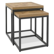 Indus Rustic Oak Nest of Tables Indus Rustic Oak Nest of Tables