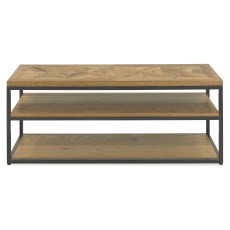 Indus Rustic Oak Open Entertainment Unit Indus Rustic Oak Open Entertainment Unit