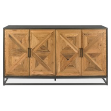 Indus Rustic Oak Wide Sideboard Indus Rustic Oak Wide Sideboard