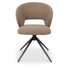 Stella 360 Self Returning Swivel Chair - Mocha Beige Boucle Fabric (Single) Stella 360 Self Returning Swivel Chair - Mocha Beige Boucle Fabric (Single)