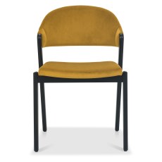 Camden Peppercorn Upholstered Chair - Mustard Velvet (Pair) Camden Peppercorn Upholstered Chair - Mustard Velvet (Pair)