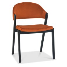 Camden Peppercorn Upholstered Chair - Rust Velvet (Pair) Camden Peppercorn Upholstered Chair - Rust Velvet (Pair)