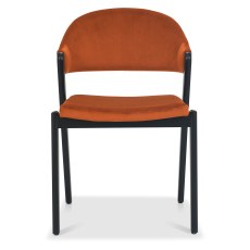 Camden Peppercorn Upholstered Chair - Rust Velvet (Pair) Camden Peppercorn Upholstered Chair - Rust Velvet (Pair)