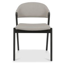 Camden Peppercorn Upholstered Chair - Grey Bonded Leather (Pair) Camden Peppercorn Upholstered Chair - Grey Bonded Leather (Pair)