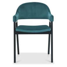 Camden Peppercorn Upholstered Armchair - Azure Velvet (Pair) Camden Peppercorn Upholstered Armchair - Azure Velvet (Pair)