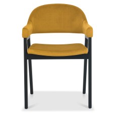 Camden Peppercorn Upholstered Armchair - Mustard Velvet (Pair) Camden Peppercorn Upholstered Armchair - Mustard Velvet (Pair)