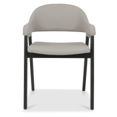 Camden Peppercorn Upholstered Armchair - Grey Bonded Leather (Pair) Camden Peppercorn Upholstered Armchair - Grey Bonded Leather (Pair)