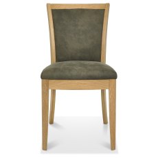 Chester Oak Upholstered Chair - Mocha Fabric (Pair) Chester Oak Upholstered Chair - Mocha Fabric (Pair)
