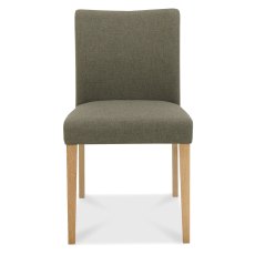 Bergen Oak Upholstered Chair - Black Gold Fabric (Pair) Bergen Oak Upholstered Chair - Black Gold Fabric (Pair)