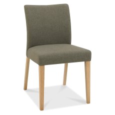 Bergen Oak Upholstered Chair - Black Gold Fabric (Pair) Bergen Oak Upholstered Chair - Black Gold Fabric (Pair)