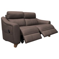 G Plan Monza Leather 2 Seater Manual Recliner with Wooden Feet G Plan Monza Leather 2 Seater Manual Recliner with Wooden Feet