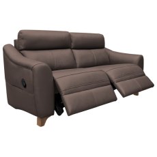 G Plan Monza Leather 3 Seater Manual Recliner with Wooden Feet G Plan Monza Leather 3 Seater Manual Recliner with Wooden Feet