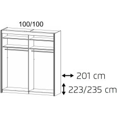 Rauch Imperial 201cm 2 Mirror Door Sliding Wardrobe Rauch Imperial 201cm 2 Mirror Door Sliding Wardrobe