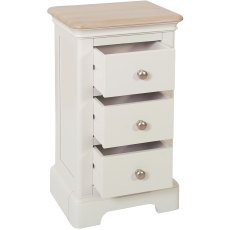 Ludlow Painted 3 Drawer Compact Bedside Ludlow Painted 3 Drawer Compact Bedside
