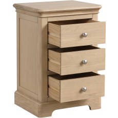 Ludlow Oak 3 Drawer Bedside Ludlow Oak 3 Drawer Bedside