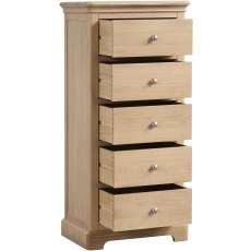 Ludlow Oak 5 Drawer Wellington Chest Ludlow Oak 5 Drawer Wellington Chest