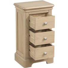 Ludlow Oak 3 Drawer Compact Bedside Ludlow Oak 3 Drawer Compact Bedside
