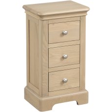 Ludlow Oak 3 Drawer Compact Bedside Ludlow Oak 3 Drawer Compact Bedside