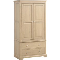 Ludlow Oak 2 Drawer Gents Double Wardrobe Ludlow Oak 2 Drawer Gents Double Wardrobe