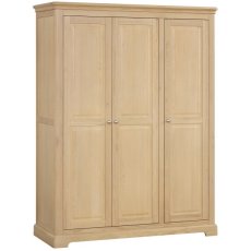 Ludlow Oak Triple Wardrobe with Shelves Ludlow Oak Triple Wardrobe with Shelves