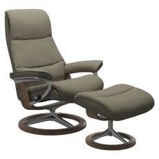 Stressless View Signature Base Chair with Footstool Stressless View Signature Base Chair with Footstool