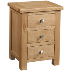 Dodford Oak 3 Drawer Bedside Dodford Oak 3 Drawer Bedside