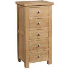Dodford Oak 5 Drawer Wellington Chest Dodford Oak 5 Drawer Wellington Chest