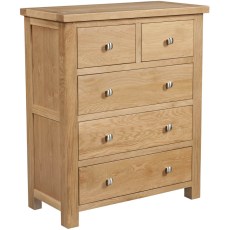 Dodford Oak 2 Over 3 Drawer Chest Dodford Oak 2 Over 3 Drawer Chest