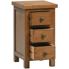 Dodford Rustic Oak 3 Drawer Compact Bedside Dodford Rustic Oak 3 Drawer Compact Bedside