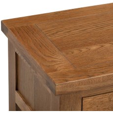 Dodford Rustic Oak Single Pedestal Dressing Table and Stool Dodford Rustic Oak Single Pedestal Dressing Table and Stool