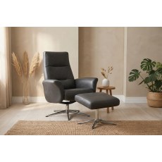 G Plan Riba Leather Manual Chair and Footstool G Plan Riba Leather Manual Chair and Footstool