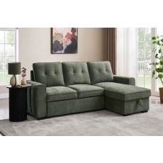 Toby Corner Sofa Bed - Sage Toby Corner Sofa Bed - Sage