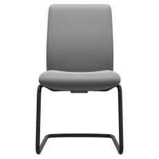 Stressless Quickship Laurel Large Low Back D400 Dining Chair in Batick Wild Dove with Black Metal Stressless Quickship Laurel Large Low Back D400 Dining Chair in Batick Wild Dove with Black Metal