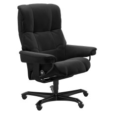 Stressless Quickship Mayfair Medium Office Chair in Paloma Black with Black Base Stressless Quickship Mayfair Medium Office Chair in Paloma Black with Black Base