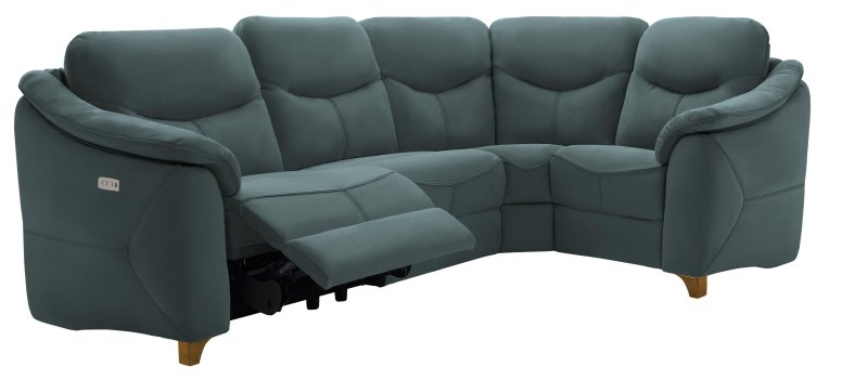 Jackson Corner Single Power Recliner LHF L852 Cambridge Petrol Blue