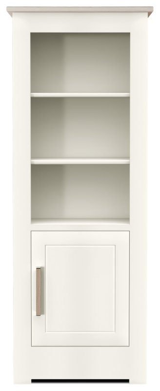 narrow half panelled bookcase tall