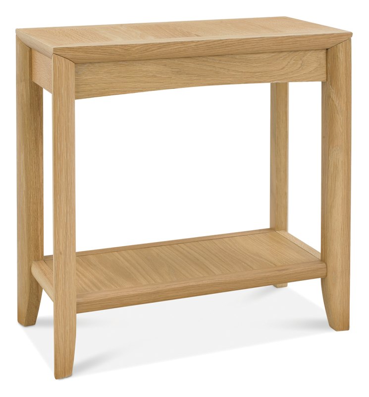 Bentley Designs Bergen Oak Side Table front angle shot