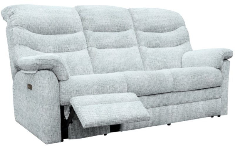3str single power recliner sofa lhf with headrest and lumbar