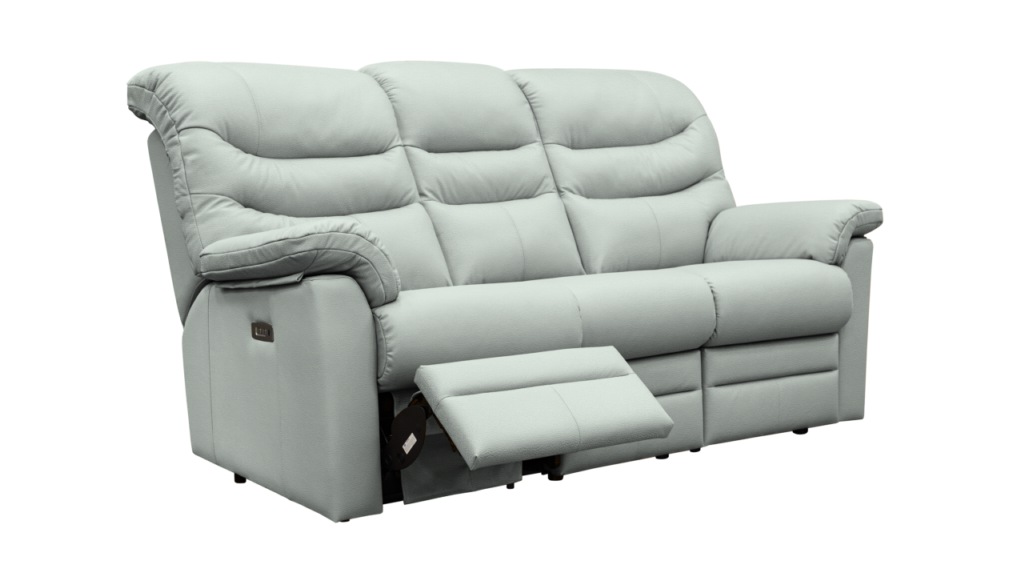 3str single power recliner sofa with headrest and lumbar lhf