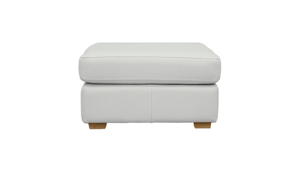 seattle footstool with wooden feet